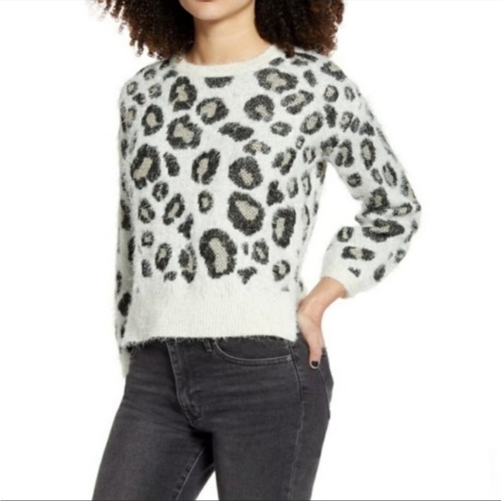 Love By Design Leopard Print Pullover Sweater - image 1